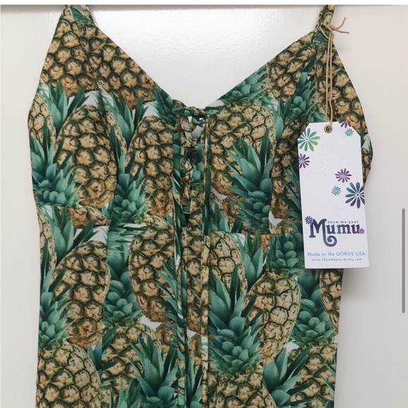 NWT Show Me Your Mumu Leyton Pineapple Maxi Dress - Picture 3 of 8
